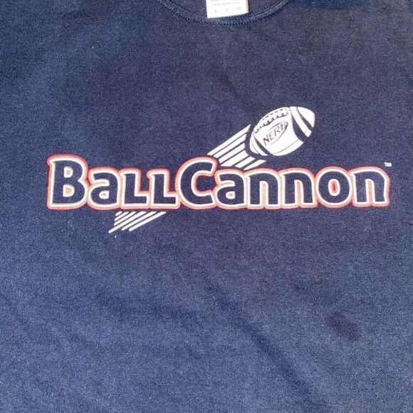 Gilden men S 100% cotton short sleeve Crewneck ball cannon t-shirt black - Picture 2 of 6